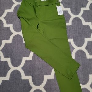 Green skinny ankle pants